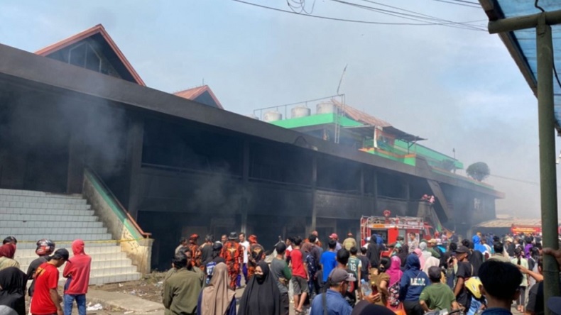 Kebakaran Pasar Leuwiliang Bogor, 1.619 Lapak Pedagang Ludes Dilalap Api