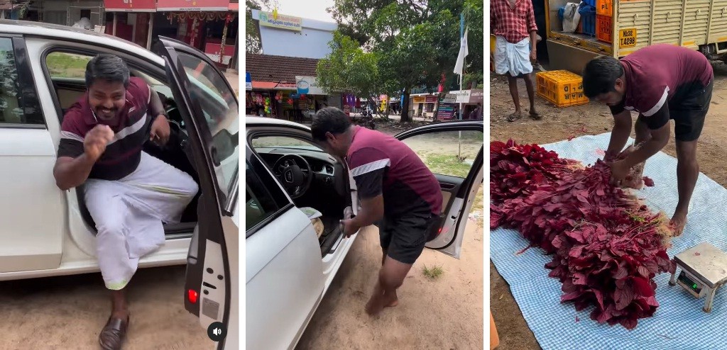 Video Viral, Petani Kendarai Sedan Mewah Audi A4 untuk Jual Sayur di Pinggir Jalan