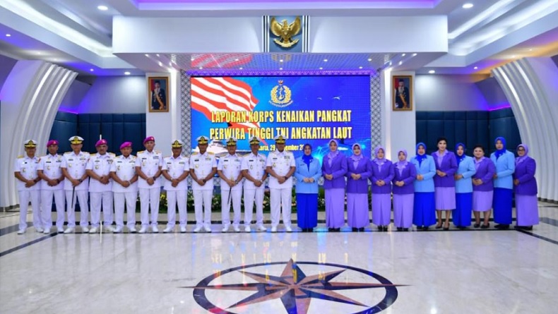 Daftar Lengkap 17 Perwira Tinggi TNI AL Naik Pangkat