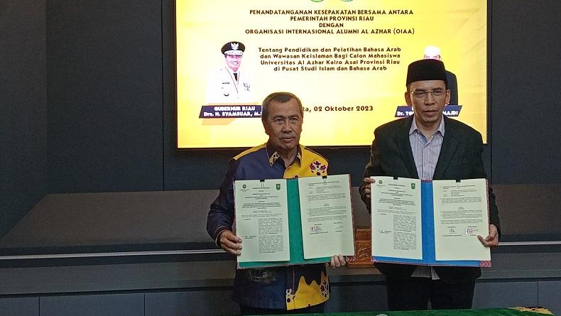 TGB Zainul Majdi Teken Kerja Sama dengan Pemprov Riau terkait Pendidikan