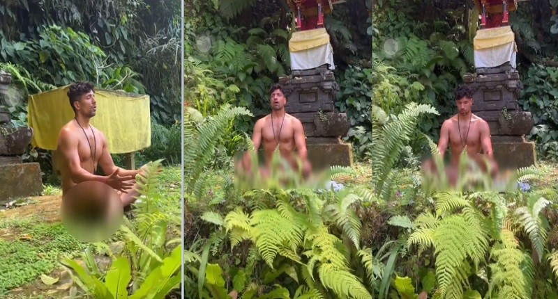 Viral Turis di Bali Meditasi Tanpa Busana, Netizen: Telanjang Jajar Genjang