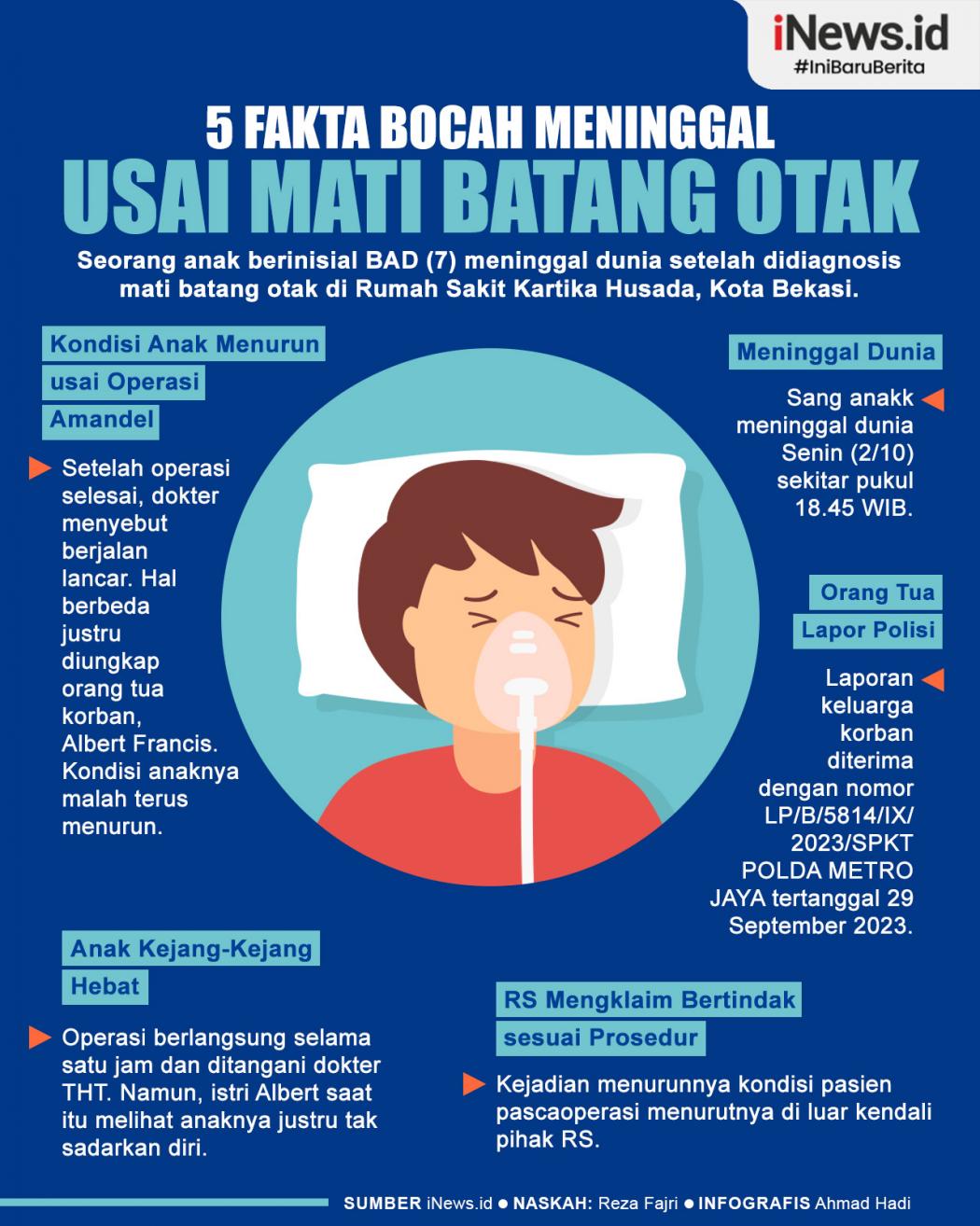 Infografis 5 Fakta Bocah Meninggal usai Mati Batang Otak