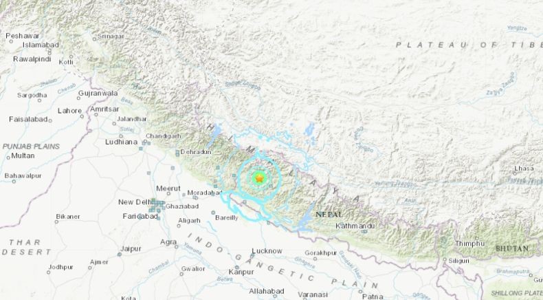 2 Gempa Kuat Guncang Nepal Dirasakan sampai India, Warga Panik Berhamburan
