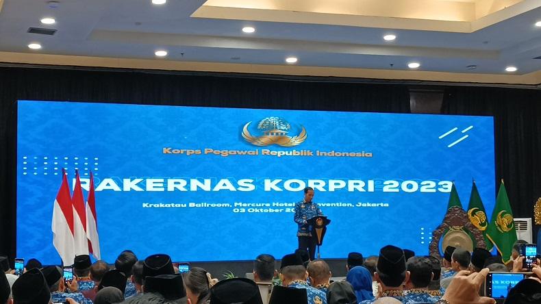 Presiden Jokowi Buka Rakernas Korpri, Sebut Kekuatan Besar Penentu Kemajuan Bangsa