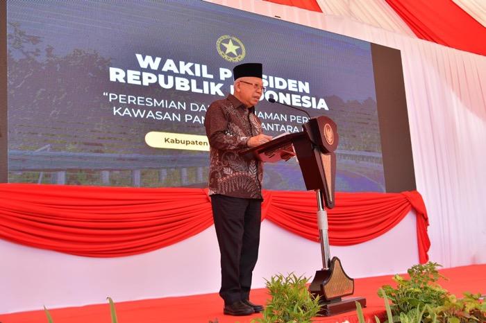Resmikan Kawasan Pangan Nusantara di Sulteng, Ma'ruf Amin: Dukung Suplai Pangan di IKN   