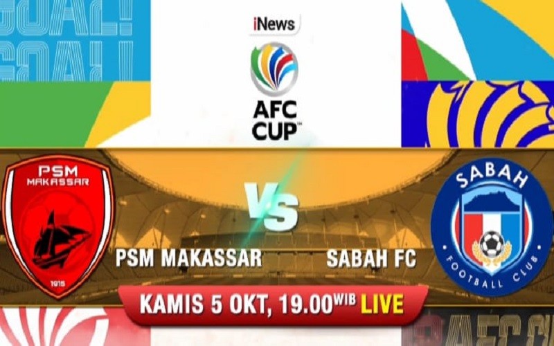 PSM Makassar Incar Kemenangan Saat Lawan Sabah FC, Malam ini, Live di iNews