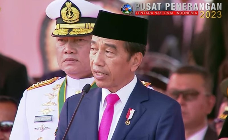 Pidato HUT ke-78 TNI, Presiden Jokowi: Terima Kasih Atas Keberanian, Profesionalisme dan Pengabdian