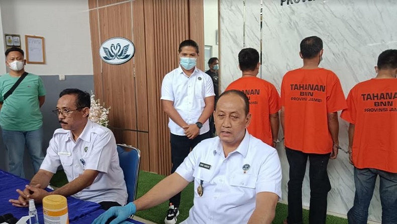BNNP Jambi Tangkap 3 Kurir dan Pengedar Narkoba, Sita Sabu 10 Kg dan 5.000 Pil Ekstasi