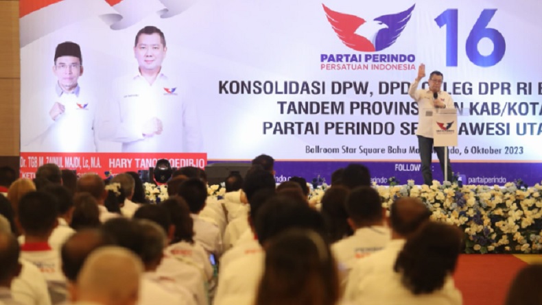 Konsolidasi di Manado, HT Tegaskan Target Partai Perindo