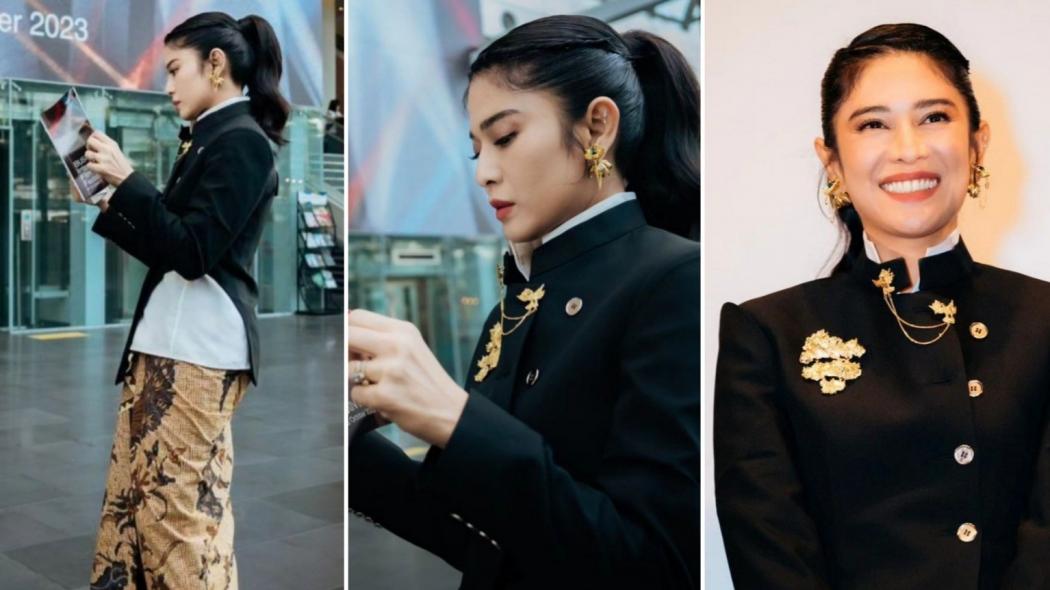 4 Potret Cantik Dian Sastro Pakai Beskap Hitam, Disebut Mirip Bangsawan 