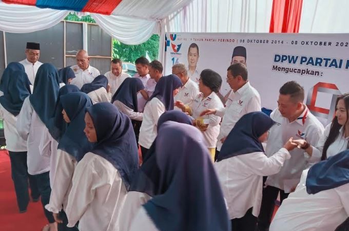 Rayakan HUT ke-9, DPW Partai Perindo Sumut Santuni Ratusan Anak Yatim