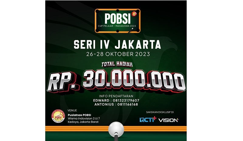 DKI Jakarta Tuan Rumah POBSI Cup Pelajar-Mahasiswa 2023 Seri IV