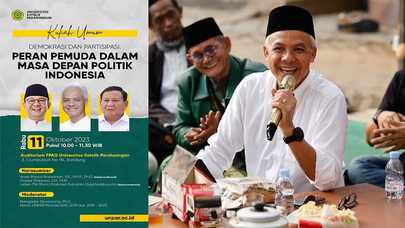 Unpar Bandung Undang 3 Bacapres, Ganjar Pranowo Konfirmasi Datang Besok
