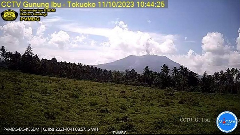 Gunung Ibu di Maluku Utara Erupsi, Tinggi Letusan 800 Meter di Atas Puncak
