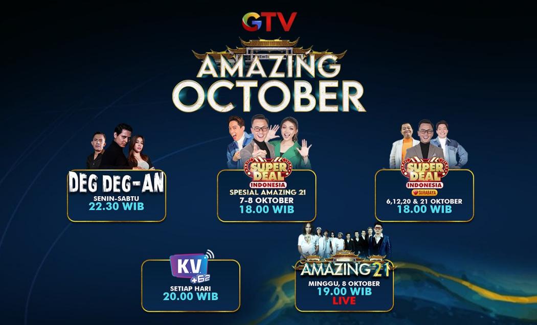 Meriahkan Bulan Ulang Tahun, GTV Hadirkan Program Paling Amazing di Bulan Oktober!