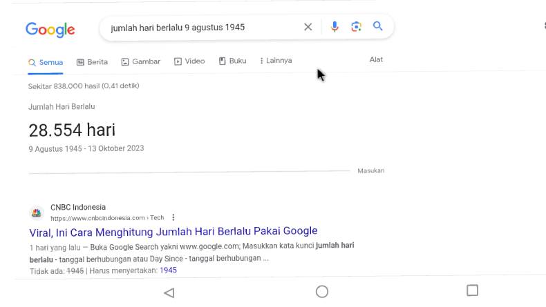 Cara Menghitung Jumlah Hari Berlalu di Google Day Since