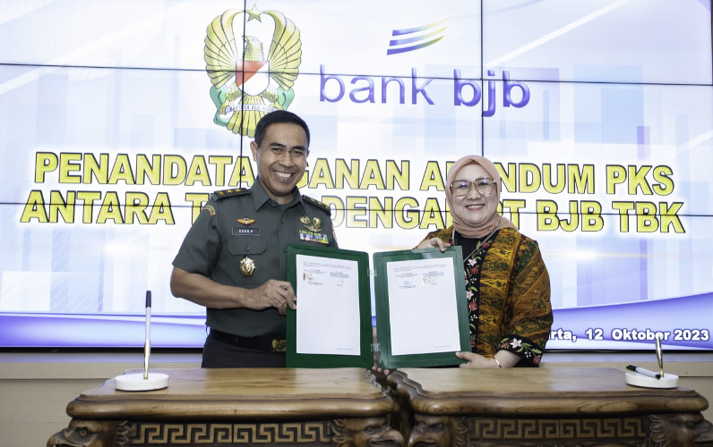 Perkuat Sinergi, bank bjb Tanda Tangani Adendum Perpanjangan PKS dengan TNI AD