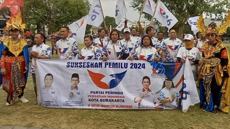 Kirab Pemilu 2024, Bacaleg Partai Perindo Semangat Raih Target Kursi DPRD Solo