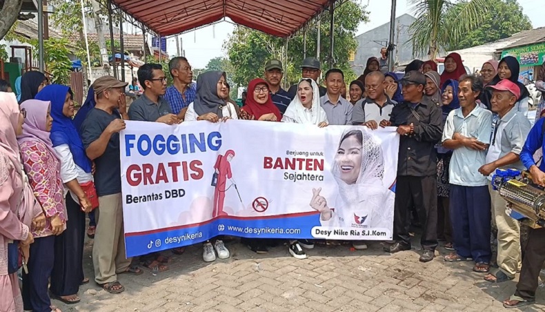  Cegah Penularan DBD, Caleg Partai Perindo Lakukan Fogging di Tangerang