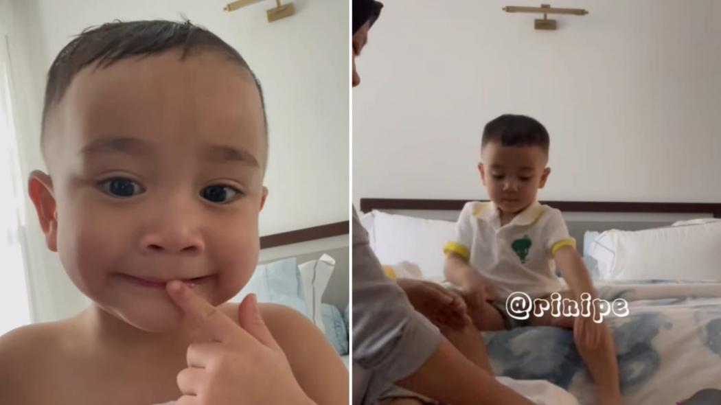 Suster Rini Bagikan Aksi Cipung Belajar Pakai Celana, Netizen Auto Gemas