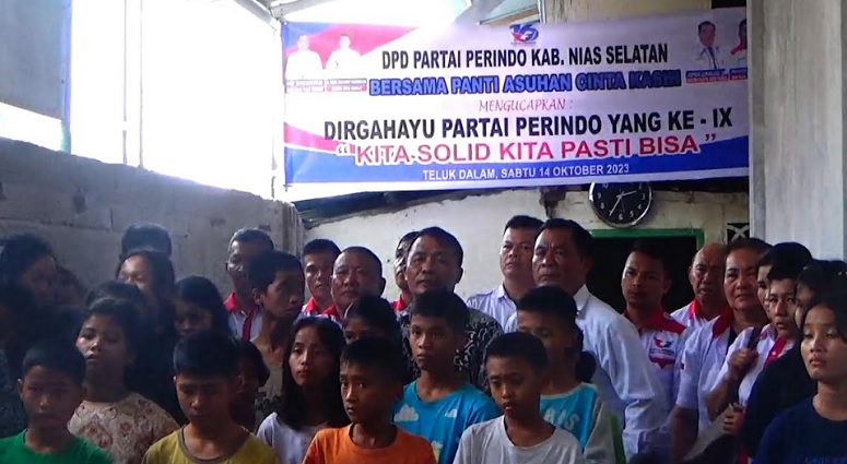 DPD Partai Perindo Nias Selatan Rayakan HUT ke-9 Bersama Anak Yatim di Panti Asuhan