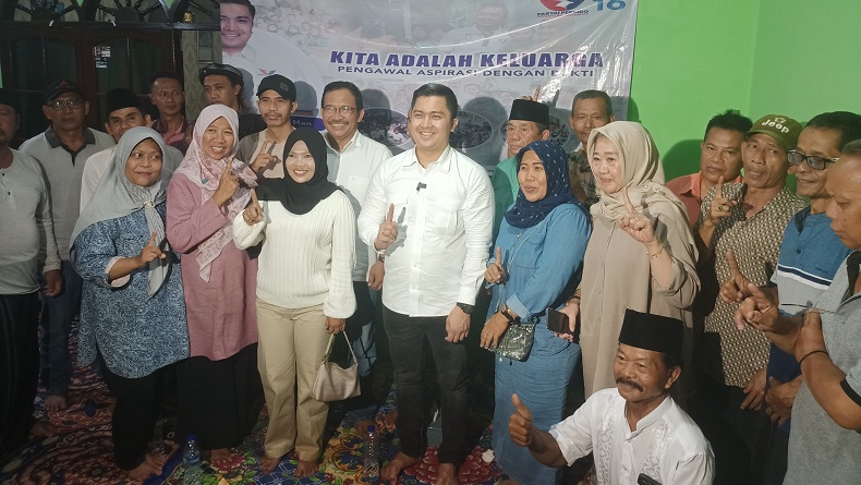 Bacaleg Partai Perindo Diska Resha Putra Serap Aspirasi Warga RW 1 Cilandak Timur