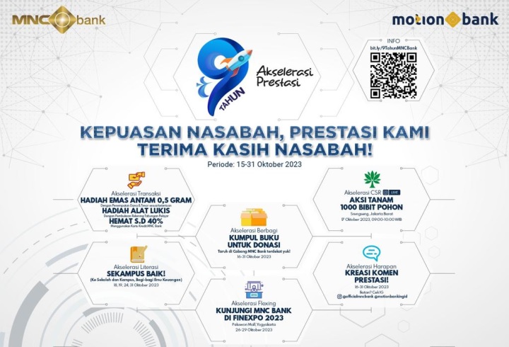 Rayakan HUT Ke-9, MNC Bank Bagi-bagi Promo Menarik!