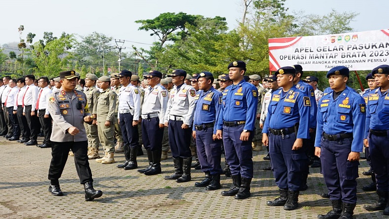 Pastikan Pemilu 2024 Aman, 2.335 Personel Gabungan Dikerahkan di Sukabumi