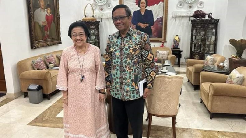 Jelang Pengumuman Cawapres Ganjar, Mahfud MD Bertemu Megawati