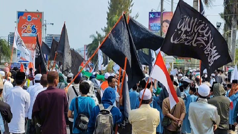 Ratusan Warga Pangkalpinang Gelar Aksi Damai Bela Palestina 