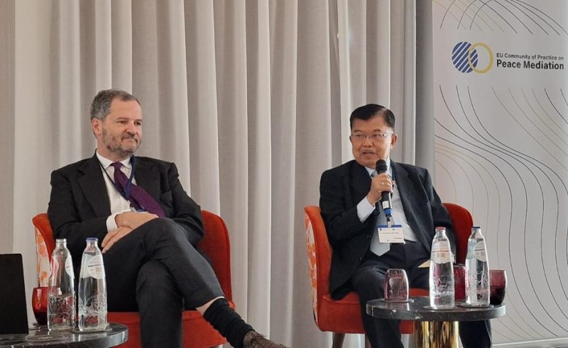 Bertemu Juru Damai Sedunia di Belgia, Jusuf Kalla Bagikan Pengalaman Redakan Konflik