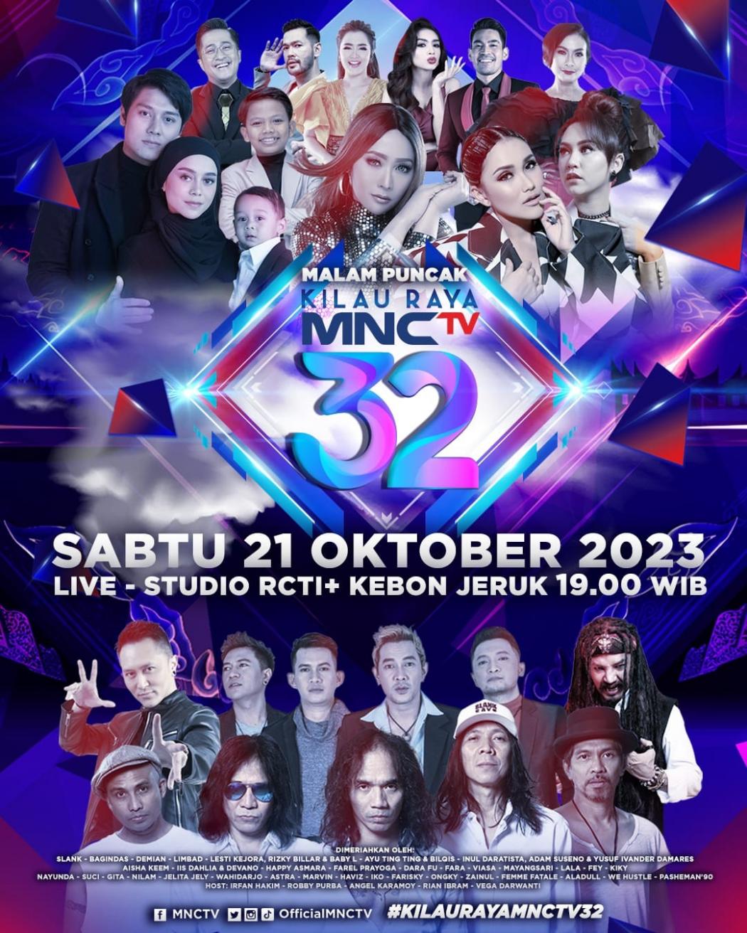 Saksikan Kemeriahan Konser Spektakuler Malam Puncak Kilau Raya MNCTV 32 Hari Ini!