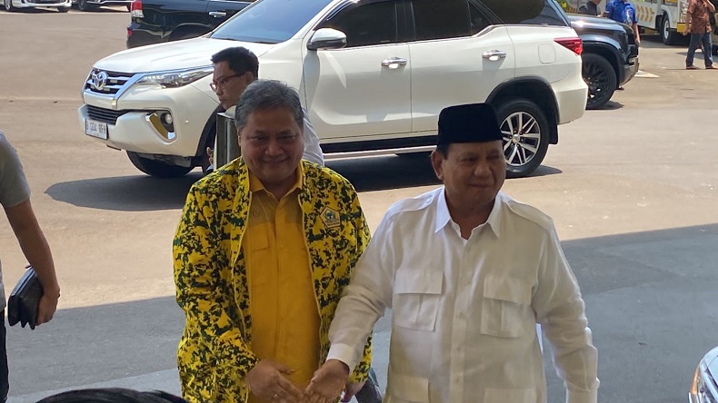 Prabowo Subianto Tiba di Rapimnas Partai Golkar Jelang Pengumuman Cawapres