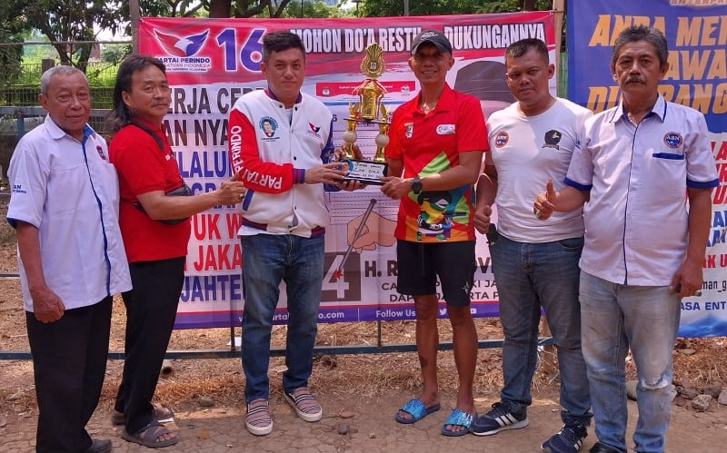 Bacaleg Partai Perindo Raden Noviandih Gelar Lomba Burung Berkicau di Kemayoran, Peserta Antusias