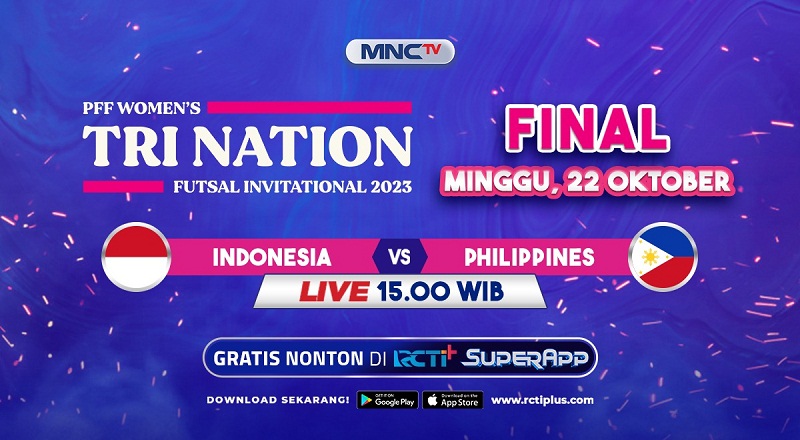 Link Live Streaming Indonesia Vs Filipina di Final PFF Womens Tri Nation Futsal 2023 Sore Ini, Gratis!