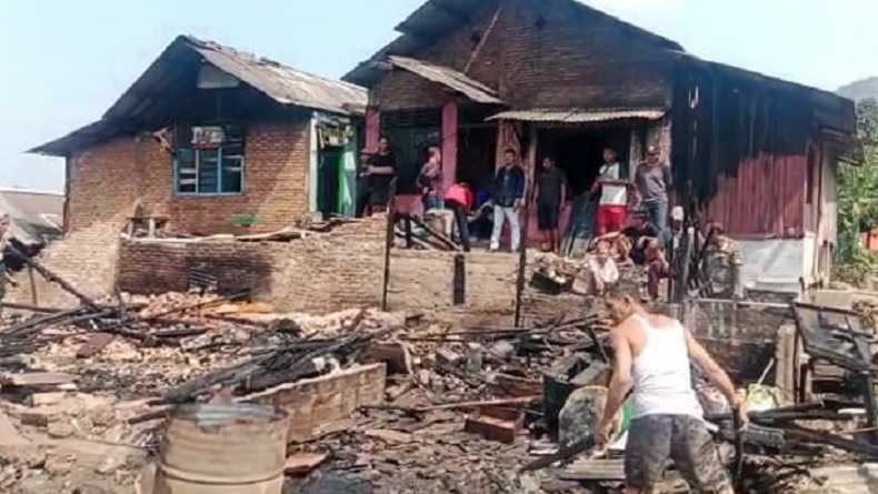 Kebakaran Hebat di Bandar Lampung, 6 Rumah Hangus
