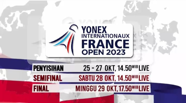 Saksikan Pebulu Tangkis Indonesia di French Open 2023 Mulai Hari Ini, Live iNews