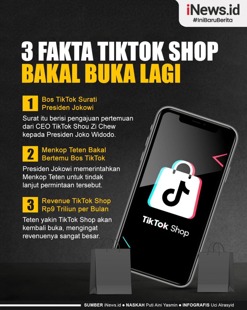 Infografis 3 Fakta Terbaru TikTok Shop Bakal Buka Lagi