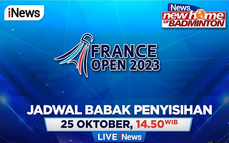 7 Wakil Terbaik Indonesia Siap Rebut Tempat di 16 Besar French Open 2023, Hari ini, Live di iNews