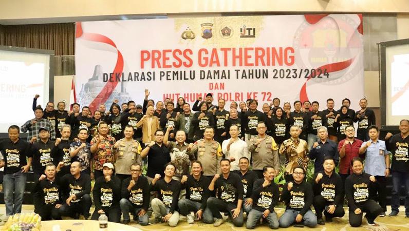 Deklarasi Pemilu Damai, Kapolda Jateng Ajak Insan Pers Ciptakan Suasana Tetap Kondusif