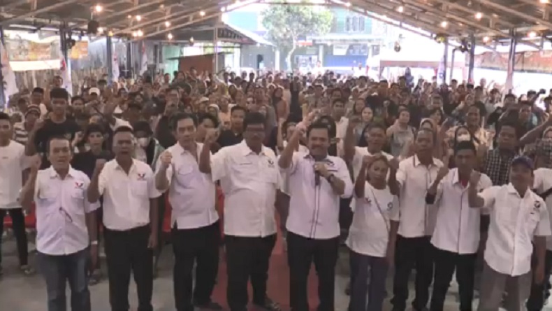 Konsolidasi Partai Perindo di Sunggal, Bacaleg Fransiskus Tampubolon: Kita Semua Bekerja Keras