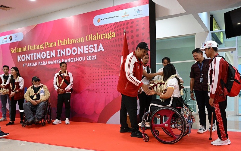 Tiba di Solo, Kontingen Asian Para Games Indonesia Disambut Meriah