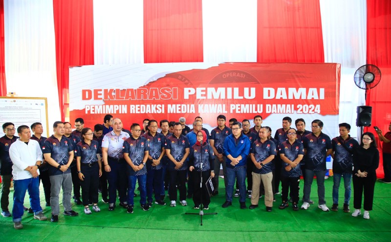 Polri, Dewan Pers dan Pemimpin Redaksi Media Deklarasi Pemilu Damai 2024