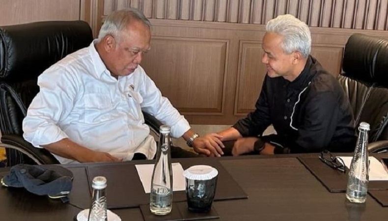 Cerita Ganjar Kaget Basuki Hadimuljono Meneteskan Air saat Memeluknya