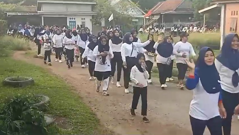 Peringati HUT ke-9, DPD Partai Perindo Muba Gelar Jalan Santai dan Senam Sehat