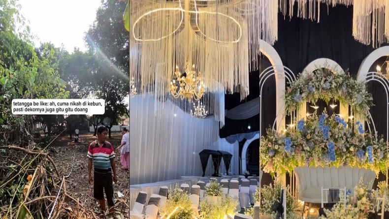 Wow Sepasang Kekasih Nikah di Kebun Singkong, Tadinya Kumuh Disulap Jadi Tempat Mewah