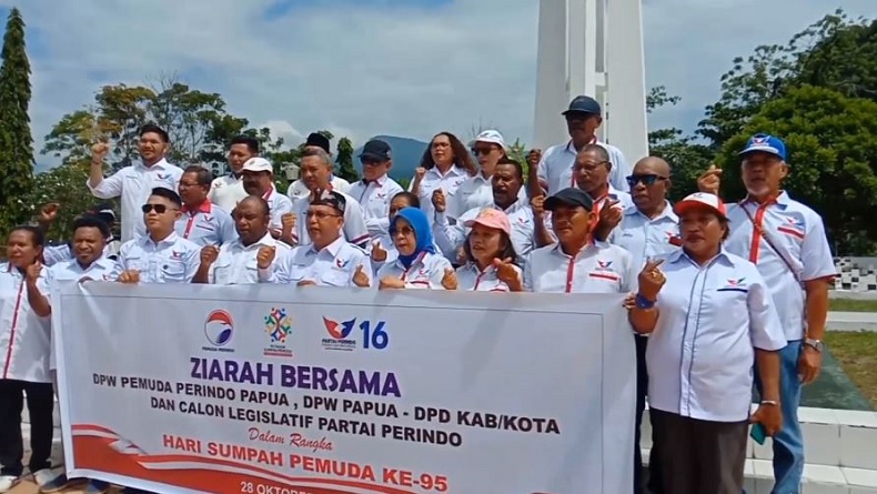 Pemuda Partai Perindo Papua Ziarah ke TMP Jayapura, Peringati Momen Sumpah Pemuda