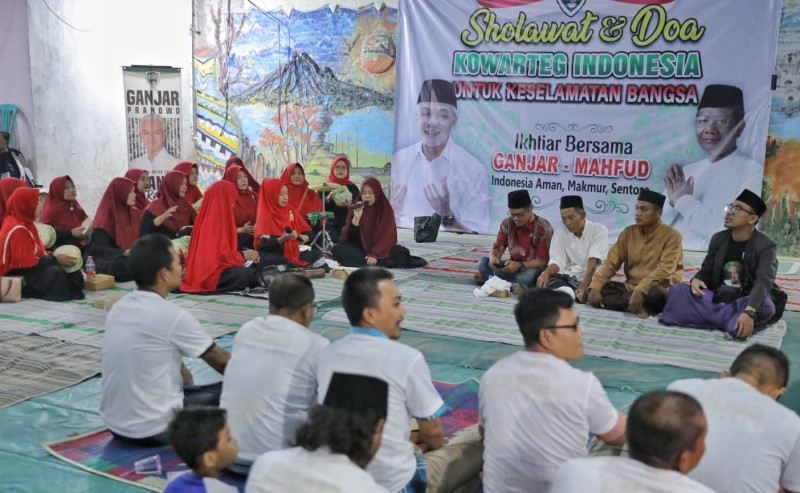 Kowarteg Bersama Warga Bekasi Gelar Selawat Doakan Ganjar-Mahfud Menang Pemilu 2024