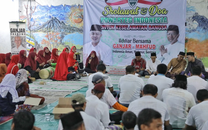 Kowarteg Dukung Ganjar-Warga Bekasi Gelar Selawat dan Doa Bersama untuk Bangsa