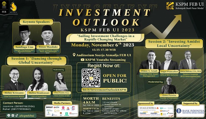 MNC Asset X KSPM FEB UI Gelar Seminar Investment Outlook, Ini Cara Daftarnya